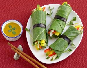 collard spring rolls main